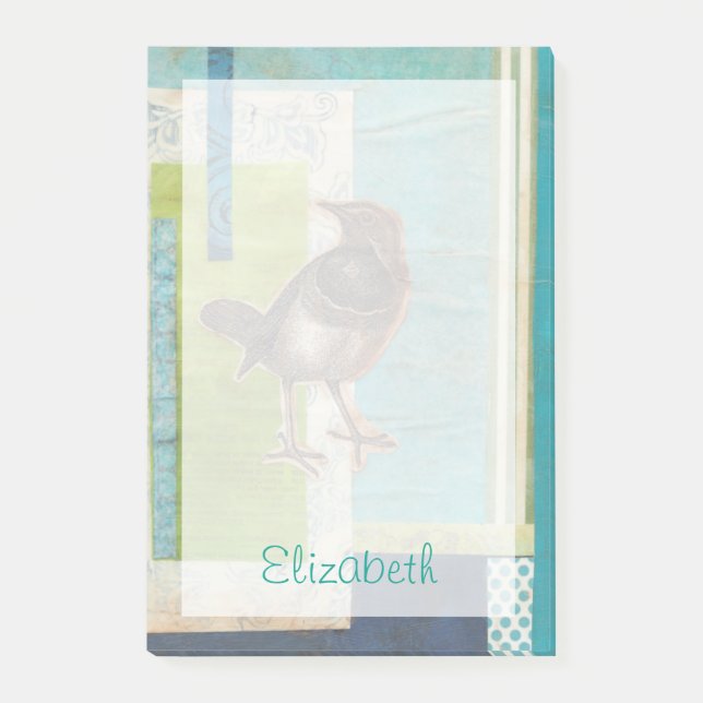 Add Your Name | Avian Scrapbook I Post-it Notes (Front)
