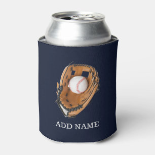 Add Your Name Baseball and Training Glove Novelty Can Cooler