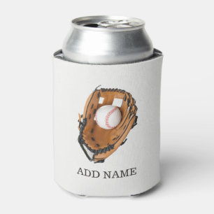 Add Your Name Baseball and Training Glove Novelty Can Cooler