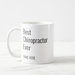 Add Your Name Best Chiropractor Ever Typography Coffee Mug
