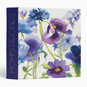 Add Your Name   Blue and Purple Mixed Garden Binder