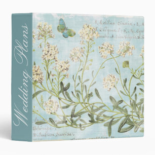 Add Your Name Blue Botanical Binder