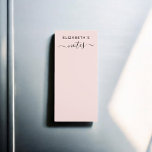 Add Your Name Blush Pink Magnetic Notepad<br><div class="desc">Personalized notepad with your name.</div>