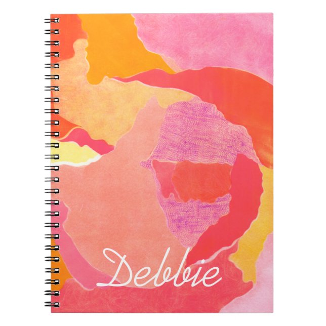 Add Your Name | Cabbage Rose IV Notebook (Front)