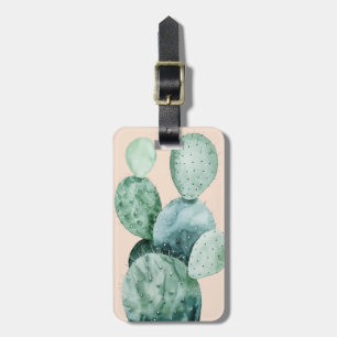 Add Your Name   Cactus on Coral Luggage Tag