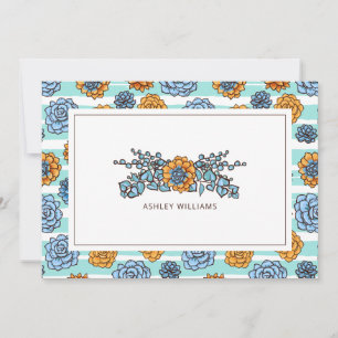 Add Your Name Card   Watercolor Succulent