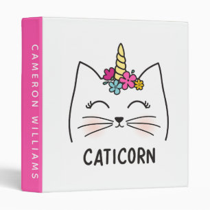 Add Your Name Caticorn Binder