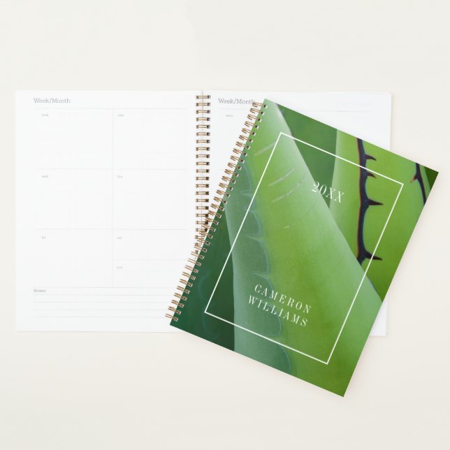 Add Your Name | Close Up Of Agave Planner (Display)