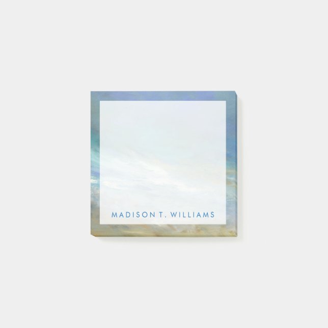 Add Your Name | Coastal Clouds Post-it Notes (Front)