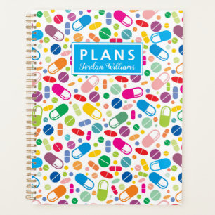 Add Your Name   Colourful Neon Drug Pattern Planner
