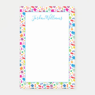 Add Your Name   Colourful Neon Drug Pattern Post-it Notes