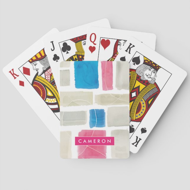 Add Your Name | Comares III Abstract Print | Sue S Playing Cards (Back)