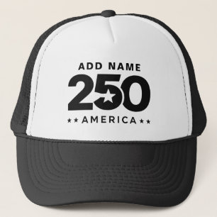 Add Your Name Custom 250 America Independence Day Trucker Hat