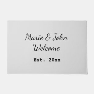 add your name custom simple minimal marble year do doormat