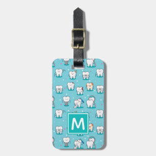 Add Your Name   Cute Dental Pattern Luggage Tag