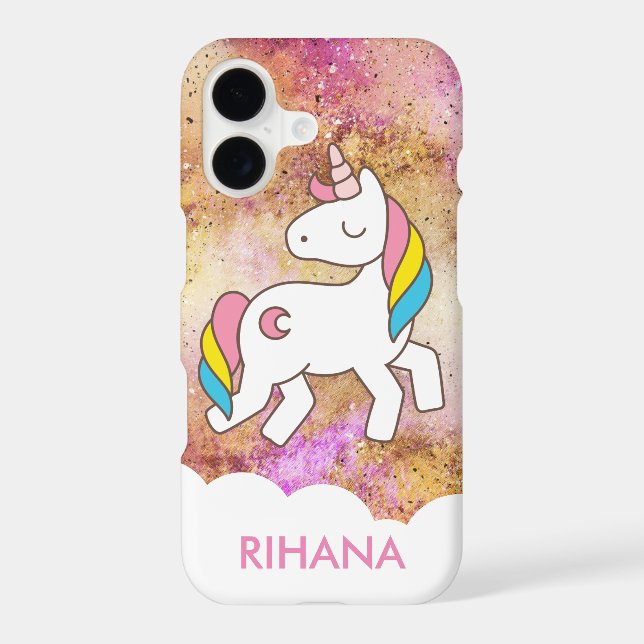 Add Your Name Cute Magical Unicorn Personalized (Back)