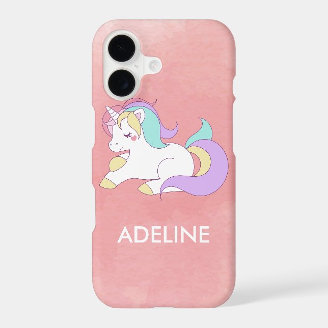 Add Your Name Cute Magical Unicorn Personalized (Back)