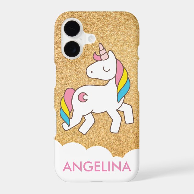Add Your Name Cute Magical Unicorn Personalized (Back)