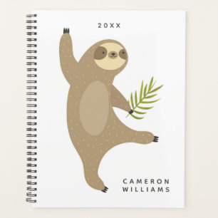 Add Your Name Dancing Sloth Why Not? Planner