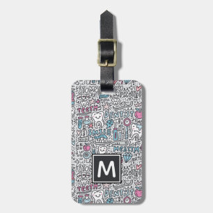 Add Your Name Dental Cartoon Pattern Luggage Tag