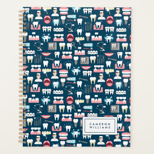 Add Your Name | Dental Clinic Office Pattern Planner (Front)