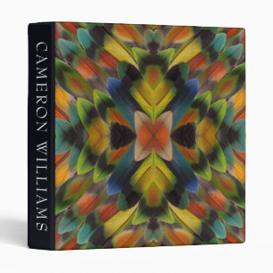 Add Your Name   Design Of Lovebird Feathers Binder