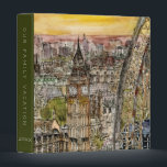 Add Your Name | Destinations | Watercolor Big Ben Binder<br><div class="desc">A beautiful watercolor and ink design created by the talented Melissa Wang. Our eyes are drawn to the centre of this piece where we find London's own Big Ben. Perhaps 3.00 pm was a significant time to the gifted artist as portrayed on the clock's face. Situated at the left of...</div>