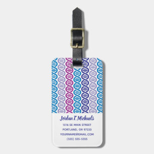 Add Your Name   DNA Pattern Luggage Tag