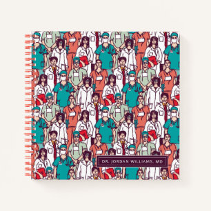 Add Your Name Doctor & Surgeon Pattern Notebook