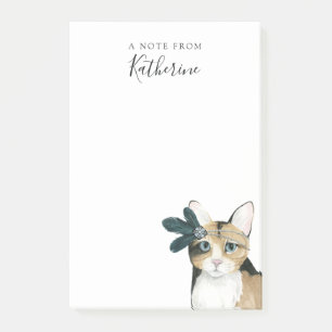 Add Your Name   Downton Cat Post-it Notes
