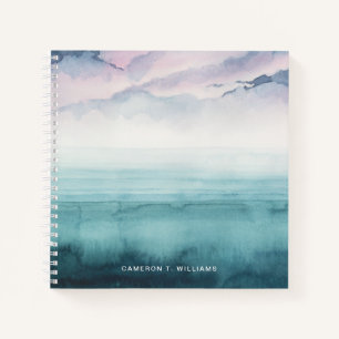 Add Your Name   Dusk on the Bay - Watercolor Notebook