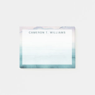 Add Your Name Dusk on the Bay - Watercolor Post-it Notes