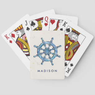 Add Your Name Family Always Steers me Home Playing Cards