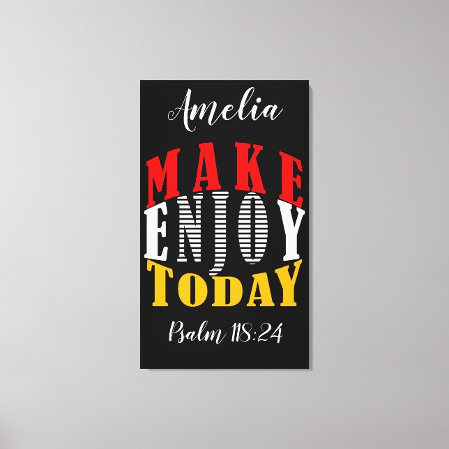 Add Your Name & Favourite Scripture- Canvas (Gloss Print (Front)