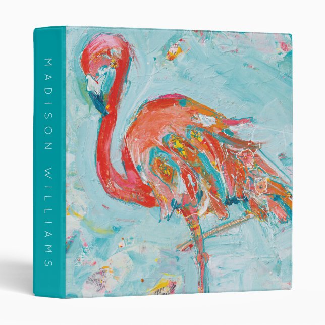 Add Your Name | Flamingo Bright Binder (Front/Spine)