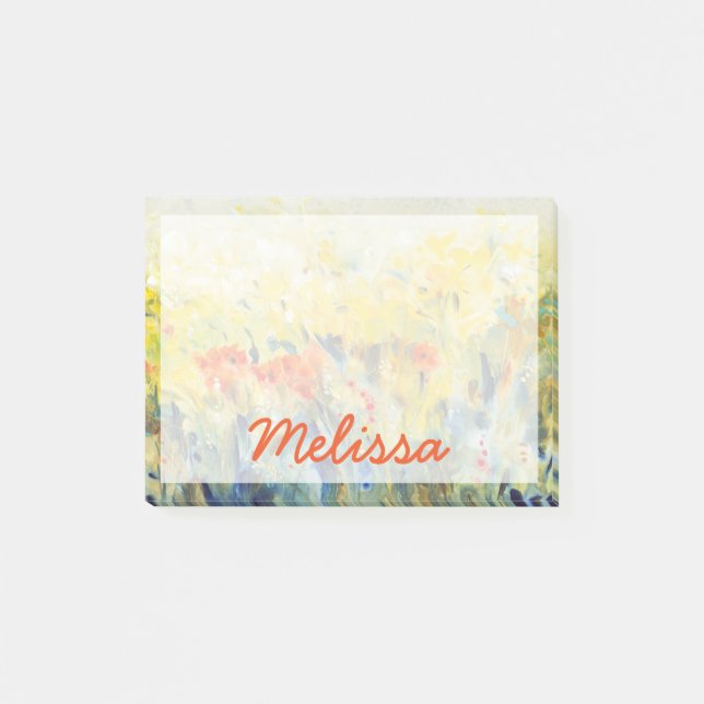 Add Your Name | Flowers Sway II Post-it Notes (Front)