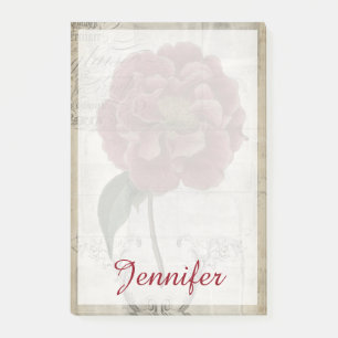 Add Your Name French Floral III Post-it Notes