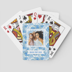 Add Your Name   Fun Shell Pattern Playing Cards
