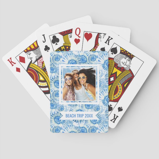 Add Your Name | Fun Shell Pattern Playing Cards (Back)