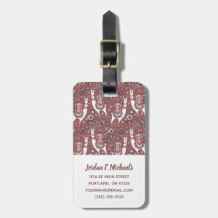 Add Your Name   Funny Llamas Pattern Luggage Tag