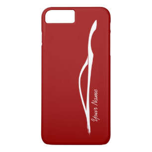 "add your name" G37 White Silhouette - Red Case-Mate iPhone Case