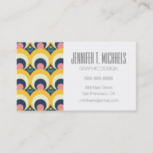 Add Your Name   Geometric Circle Pattern Business Card