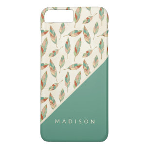 Add Your Name   Geometric Feather Pattern Case-Mate iPhone Case