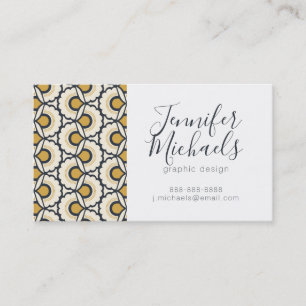 Add Your Name   Geometric Floral Pattern Business Card