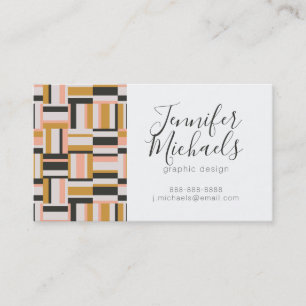 Add Your Name   Geometric Shape Pattern Business Card