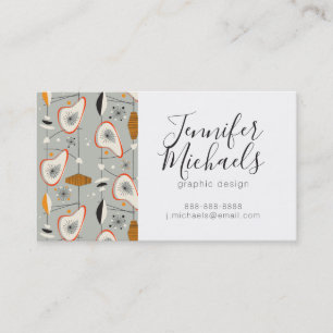 Add Your Name   Geometric Teal & Blue Pattern Business Card