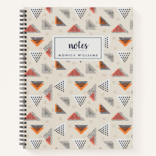Add Your Name   Geometric Triangle Hand Drawn Notebook