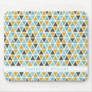 Add Your Name   Geometric Triangle Pattern Mouse Pad