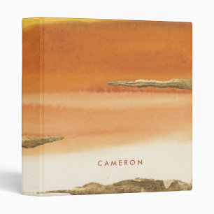 Add Your Name   Gilded Amber I v2 Abstract Print Binder
