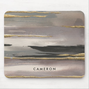 Add Your Name   Gilded Morning Fog II Gold Mouse Pad